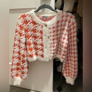 Fuzzy verge girl cardigan